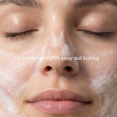 Gentle Face Cleanser Enzyme Powder Face Wash, Rice Cleanser and Rice Exfoliator for Face, Water-Activated Travel Face Wash, 99.8 Percent Natural, Made in France
