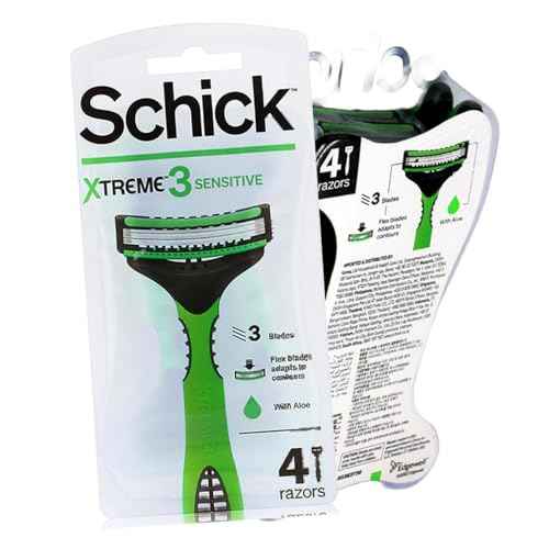 Schick Xtreme 3 Original Sensitive Disposable Razors for Men | Disposable Mens Razors for Shaving Sensitive Skin, 12ct