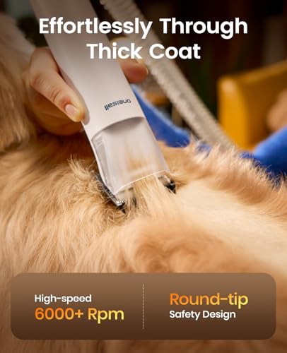 oneisall Dog Grooming Vacuum - 15000Pa Suction & Clippers