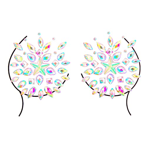 Rhinestone Temporary Tattoo Stickers - 3Pc Festival Face Gems