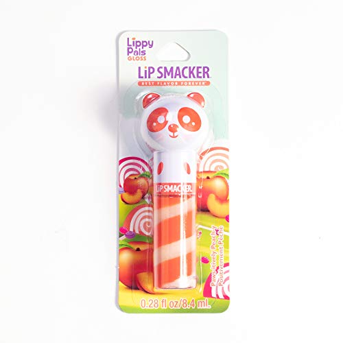 Lip Smacker Lippy Pals Swirls Panda, Flavored Moisturizing & Smoothing Soft Shine Lip Balm, Hydrating & Protecting Fun Tasty Glossy Finish, Cruelty-Free & Vegan - Paws-Itively Peachy