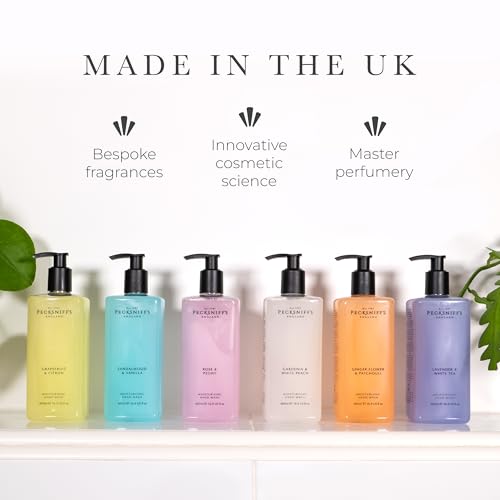 Pecksniff's Hand Wash - Liquid Hand Soap for Soft Skin, Natural, Revitalising, Hydrates and Moisturises, Handcrafted in England, Cruelty Free, Gift of Luxury 480ml/16.2 fl oz (Sandalwood & Vanilla)