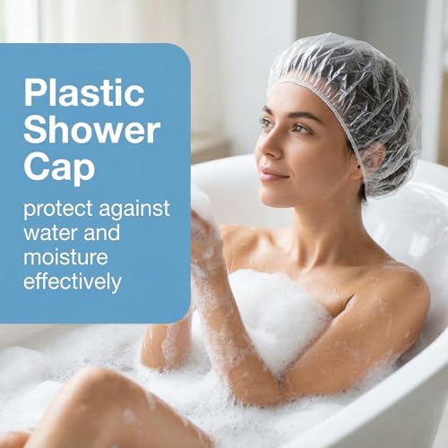 MAQIHAN 100 Large Disposable Shower Caps - Waterproof Hair Caps