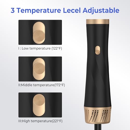 5-in-1 Hair Dryer Brush with Ionic Technology & Curler Attachments