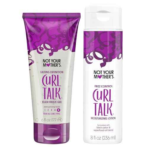 Not Your Mother's Curl Talk Lasting Definition Flash Freeze Gel and Frizz Control Moisturizing Lotion (2-Pack) - Formulated with Rice Curl Complex