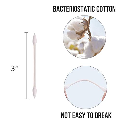 HNRLOY Double Pointed Cotton Swabs - 800 Organic Cotton Buds