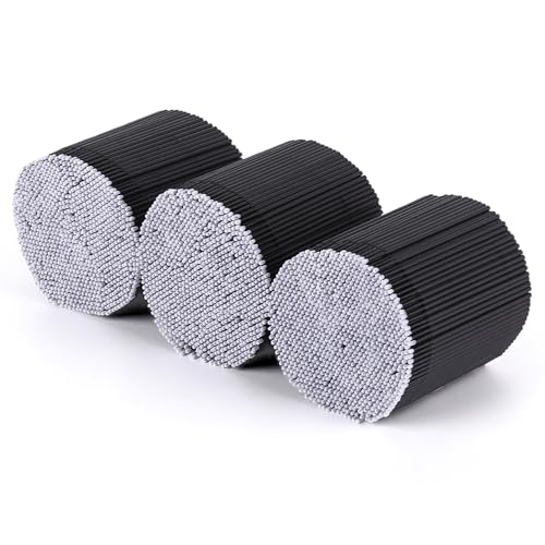 Tbestmax 3000 Pcs Micro Applicator Brush, Micro Swabs, Disposable Eye Lashes Mascara Wands for Eyelash Extension - Black