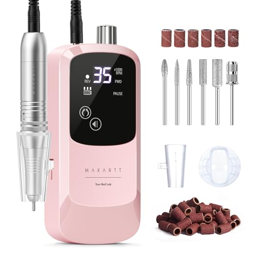 Makartt Rechargeable Nail Drill for Beginners - 35000RPM E-File Kit