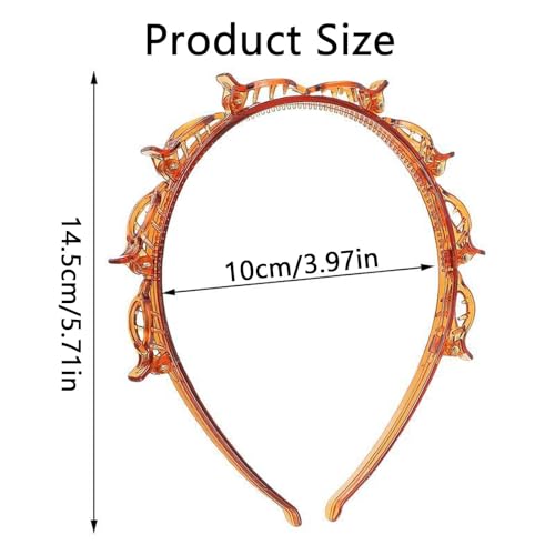 Bangs Hairstyle Headband with Clips & Hairpins, 2-Pack