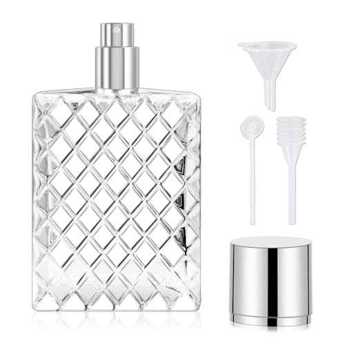 Glass Perfume Bottles Empty Refillable, 100ml /3.4oz Atomizer Sprayer for Perfume, Cologne Bottles Empty with Perfume Dispenser