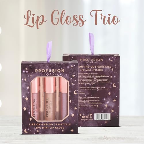 Profusion Cosmetics Written in the Stars Mini Lip Gloss Trio, Experience the Portable Brilliance and Dive Into Luxury With Premium Beauty Tool