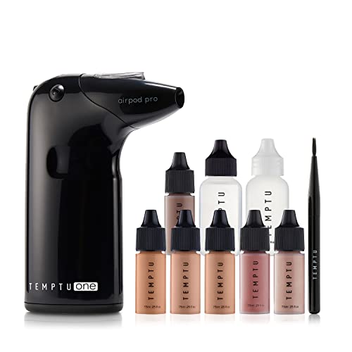 TEMPTU One Cordless Airbrush Makeup Kit with Compressor, 11-Piece Set