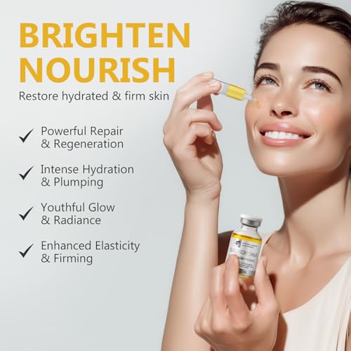 Salmon Collagen Ampoule Serum - Pure Marine Collagen Booster for Face - Age-Defying & Revitalizing Formula for Fine Lines, Dark Spots & Elasticity - Improves Skin Radiance & Hydration