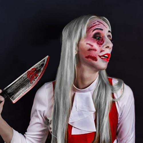 Fake Knife with Fake Blood & Tattoo Stickers Halloween Costume Props