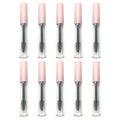 10-Pack Pink Empty Mascara Tubes 0.17Oz Refillable Eyelash Cream Containers Lightweight Transparent Makeup Bottles for Travel and Daily Use