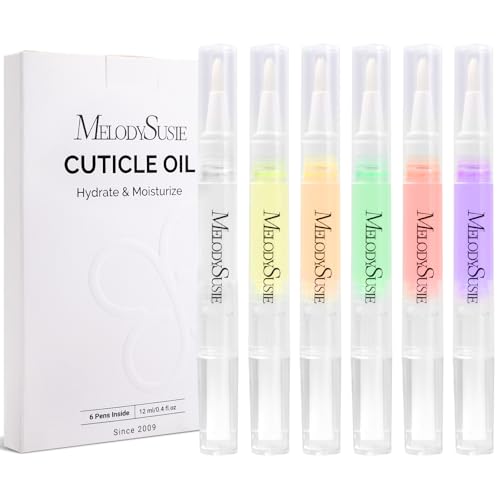 MelodySusie Cuticle Oil Pen Set - 6-Piece Scented Nail Repair Treatment