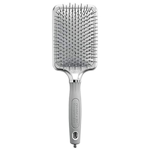 Olivia Garden Ceramic + Ion XL Pro Hair Brush - Paddle Brush for All Hair Types - Smooths and Adds Shine
