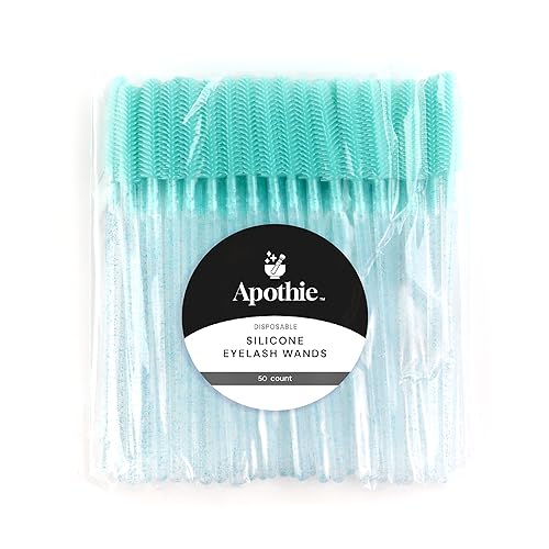 Disposable Silicone Mascara Wands - 50 Pack Eyelash Applicators