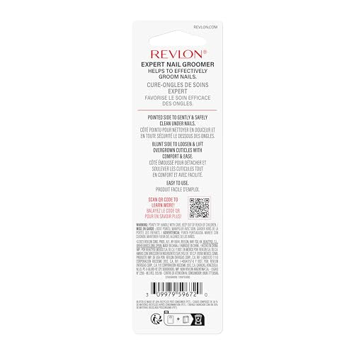 Revlon Expert Dual-Ended Stainless Steel Nail Groomer & Cuticle Pusher