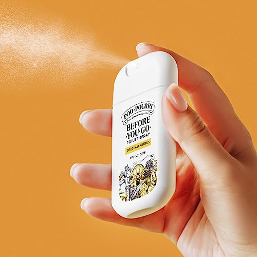 Poo-Pourri Before-You-Go Toilet Spray, Original Citrus, 1 Fl Oz Pocket Travel Size - Lemon, Bergamot and Lemongrass