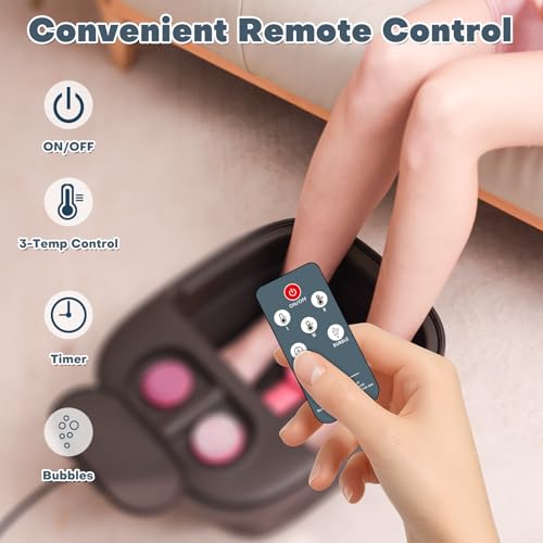 Collapsible Foot Spa Bath Massager with Heat & Bubbles