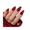 GelTech¢â Press-On Nails - "That Girl" | Red Jelly Cateye | Medium Almond, Soft Gel Nails | 30 Nails in 15 Sizes