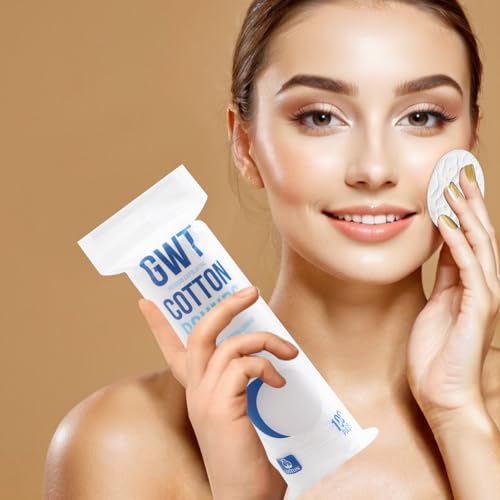 GWT Premium Cotton Rounds for Face, 100% Pure & Lint-Free (300 Count)