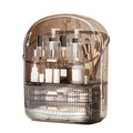 DASITON Makeup Organizer for Vanity,Large Capacity Cosmetic Organizer for Countertop,3 Layers Makeup Storage Organizer,Waterproof & Dustproof Cosmetic Display Case for Bathroom,Dresser,Bedroom(Coffee)