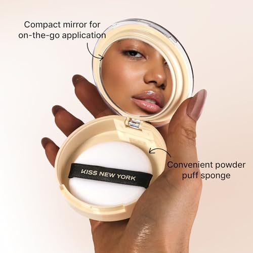 Kiss Soft Matte Pressed Powder - Pore Blurring Face Powder, Classic Tan
