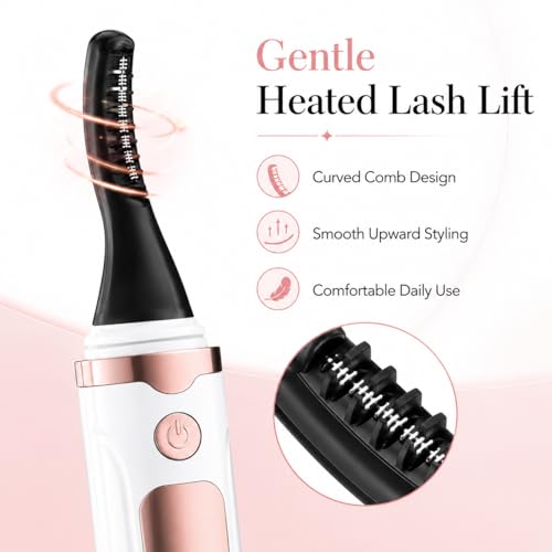 Echtur Heated Eyelash Curler with LED Display, 3 Heat Settings