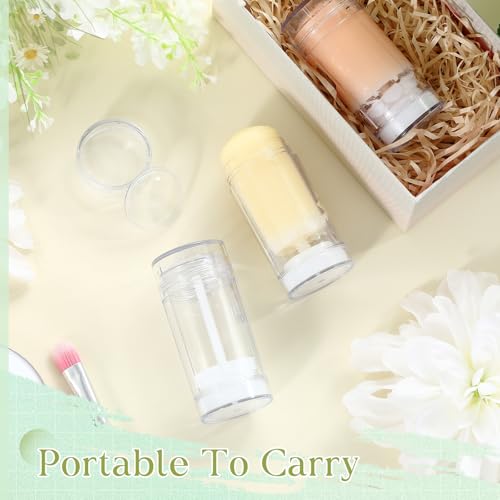 50 Pcs 75 ml Empty Deodorant Containers Twist Filling Stick Plastic Deodorant Container Refillable Bottles Bottom Filling Round Lip Balm Tubes Cylinder for DIY Lip Balm(Clear)