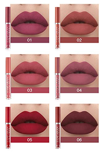BestLand 6Pcs Matte Liquid Lipstick Set - Long-Lasting & Waterproof