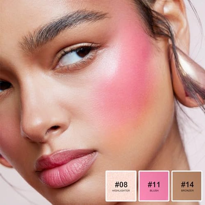 3-Piece Contour Stick Kit with Blush Bronzer Highlighter - Light Fair