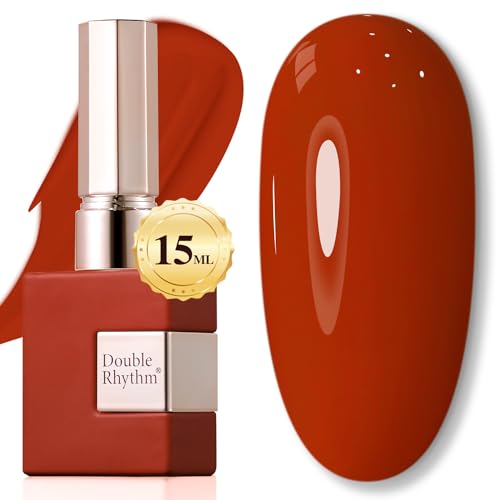 Double Rhythm Red A1398 Scarlet Red Gel Polish 15ml Pure Sheer, Soak-Off Nail Polish