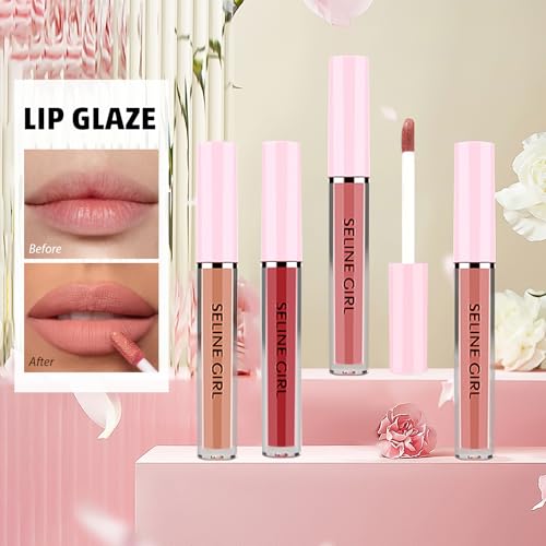 Matte Lip Gloss 12 Shades - Creamy, Long-Lasting Lipstick