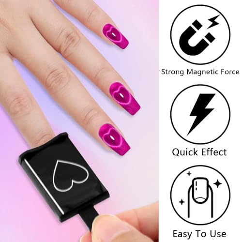 Laza 12 Pcs Nail Magnet Set for Stunning Cat Eye Effects