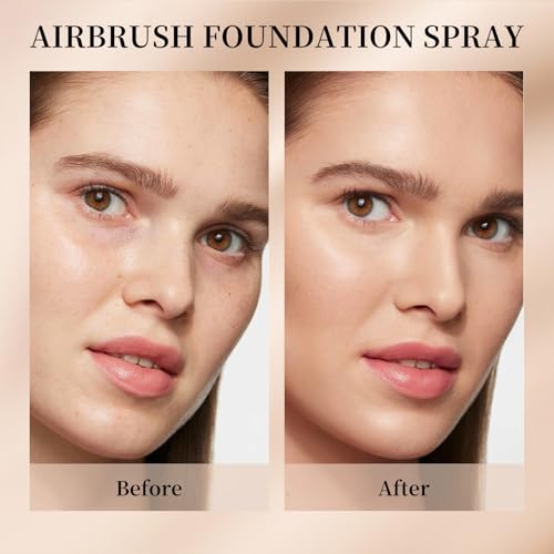 Airbrush Foundation Makeup - Buildable Coverage, Moisturizing Formula