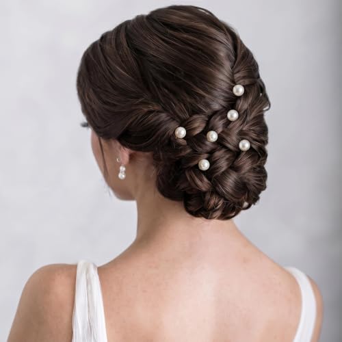 Willbond 40 Pack Pearl Hair Pins for Wedding - 0.3 Inch Elegant Bridal Clips
