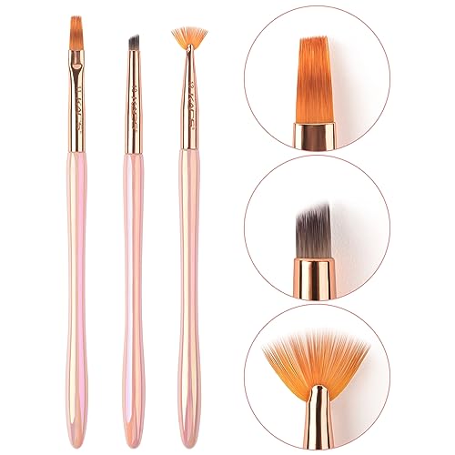 KADS 15Pcs Acrylic Nail Art Application Brushes Nail Art Tips Liner Brush Builder Brush Nail Painting Brush set (15Pcs Butterfly Garden Package)