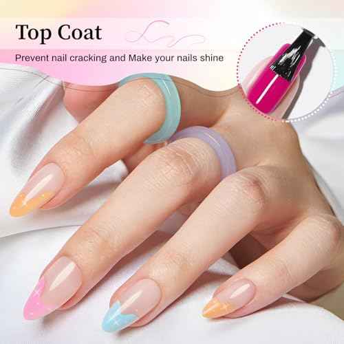 JODSONE 3pcs 10ml Base Top Coat Blooming Gel Set No Wipe for Gradient and Watercolor Nail Art Blooming Gel Creates Spreading Effects Requires U V Lamp Curing