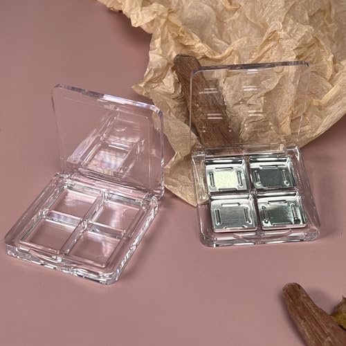 Empty Makeup Palette Set - 3 Transparent Containers for DIY Eyeshadow