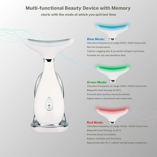 VRAIKO Lily Neck Face Massager with LED & Thermal Vibration