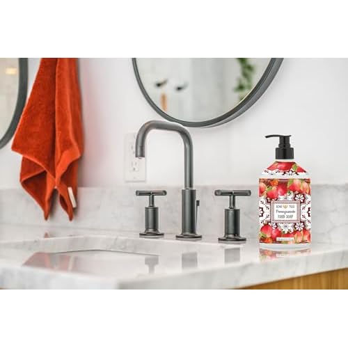Soap Tiles Hand Soap | Home and Body Company | 21.5 fl oz Bottles | 4 Pack | Sweet Orange | Olive Thyme | Pomegranate | Meyer Lemon