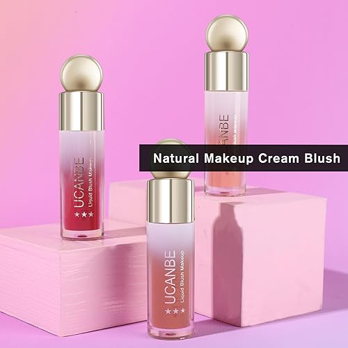 UCANBE Liquid Blush Set - 3 Shades Cream Blush for All Skin Types