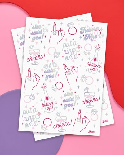 Bride's Ring Finger Temporary Tattoos - Foil Bachelorette Party Favors