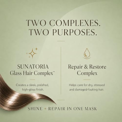 SUNATORIA Glass Hair Mask with Peptide & Ceramide – Deep Repair & Shine, 8.5 fl oz