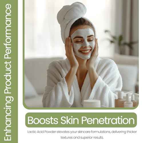 Lactic Acid Powder Lactic Acid Food and Cosmetics Grade DIY Lactic Acid Peel for Skin Moisturizing 4 Ounce (Pack of 1)