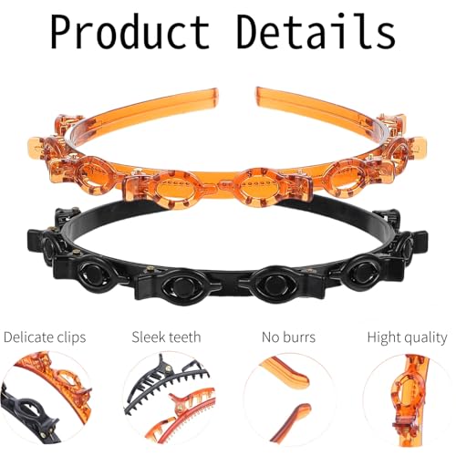 6-Piece Hair Clip Headband Set with Anti-Slip Clips