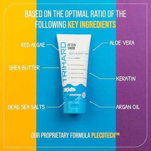 TRIHARD Kids Swim Face and Body Wash, Gentle Chlorine Removal Cleanser After Pool or Ocean, Daily Wash for Children Post Swim, Kids Cleanser for Chlorine and Saltwater