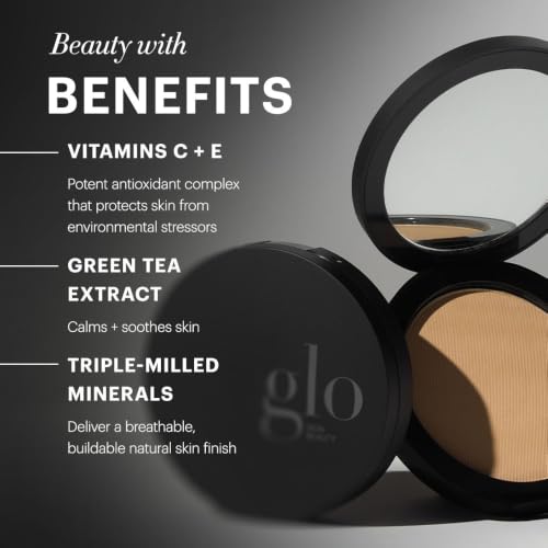 Glo Skin Beauty Pressed Powder Foundation - Golden Light 0.92 oz - Long-Wear, Buildable Coverage, Blurring Finish